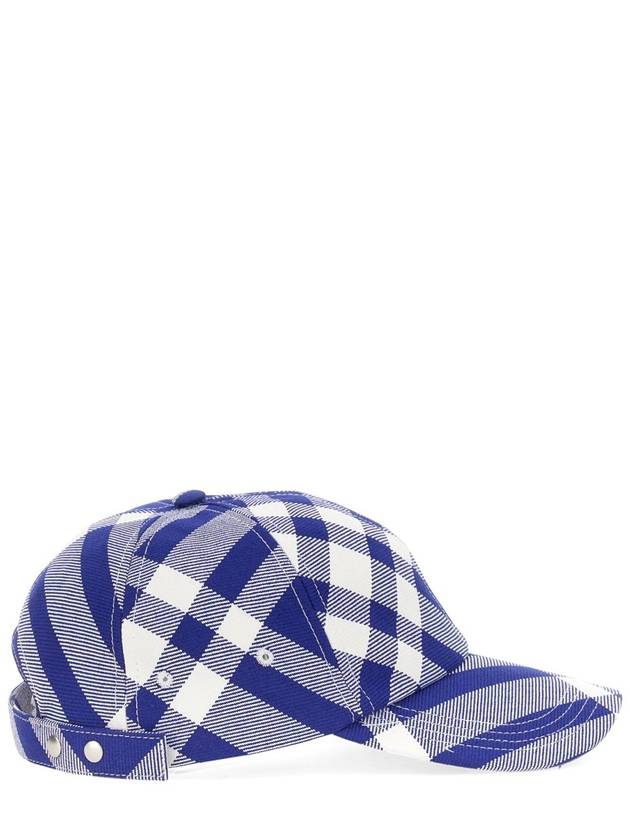 Burberry Check Ball Cap Blue