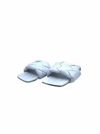 BOTTEGA VENETA Size 9.5 White Leather Woven Slide