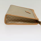CELINE Macadam Canvas Clutch Bag PVC Leather Beige  48156