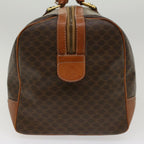 CELINE Macadam Canvas Boston Bag PVC Leather Brown  48168