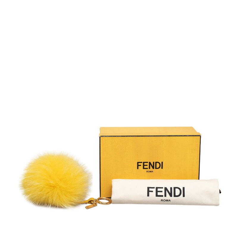Fendi Pompom Bag Cham Keyholder 7AR259 Yellow