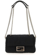 Fendi Baguette FF Fabric Chain Mini Bag Black