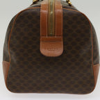 CELINE Macadam Canvas Boston Bag PVC Leather Brown  48230