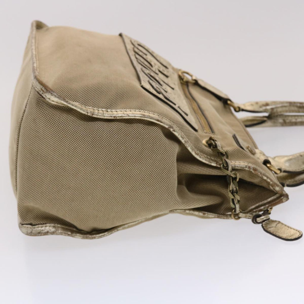 Chloe Harley Shoulder Bag Canvas Leather Beige 01-10-51-5811 48353