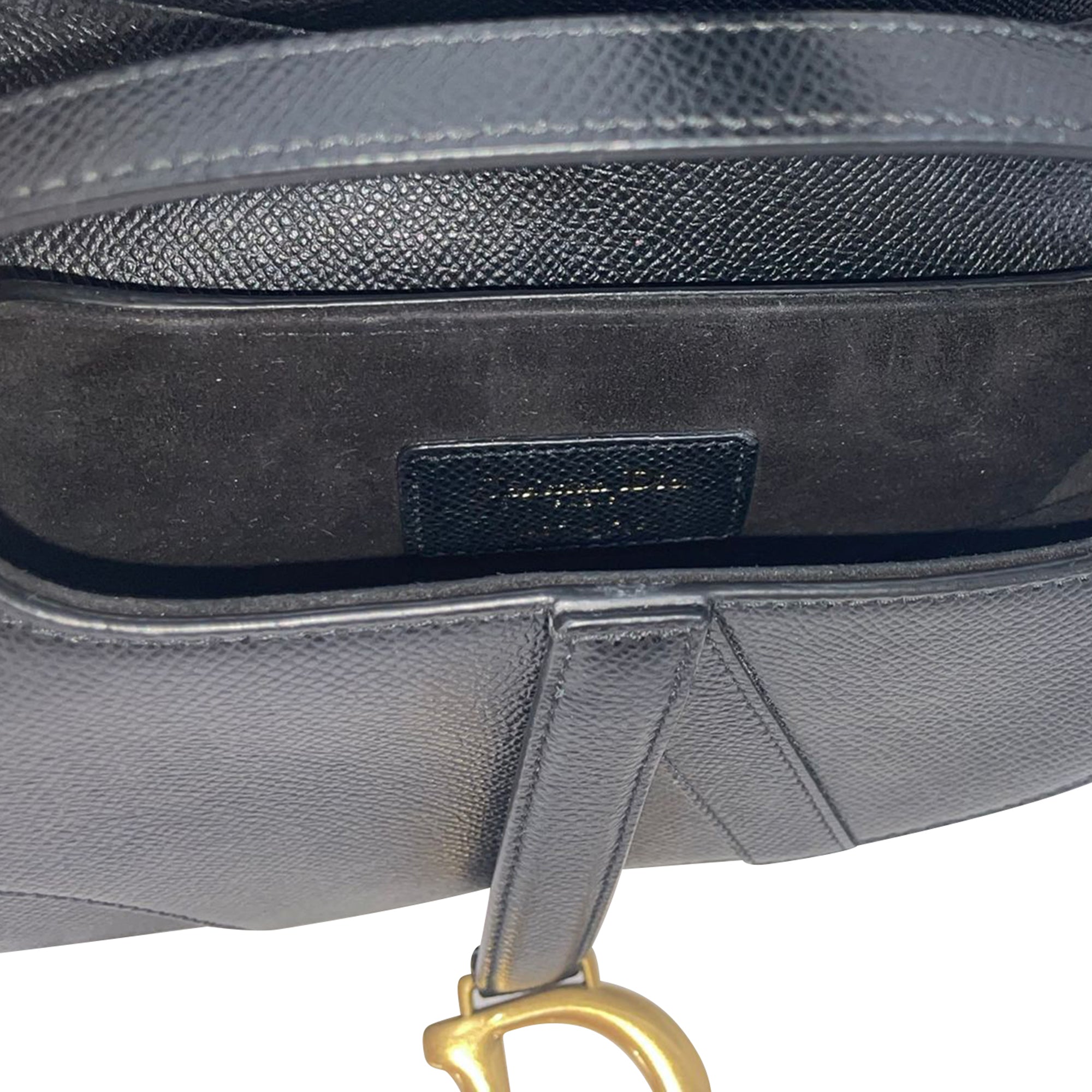 Dior Mini Saddle Bag in Black Leather