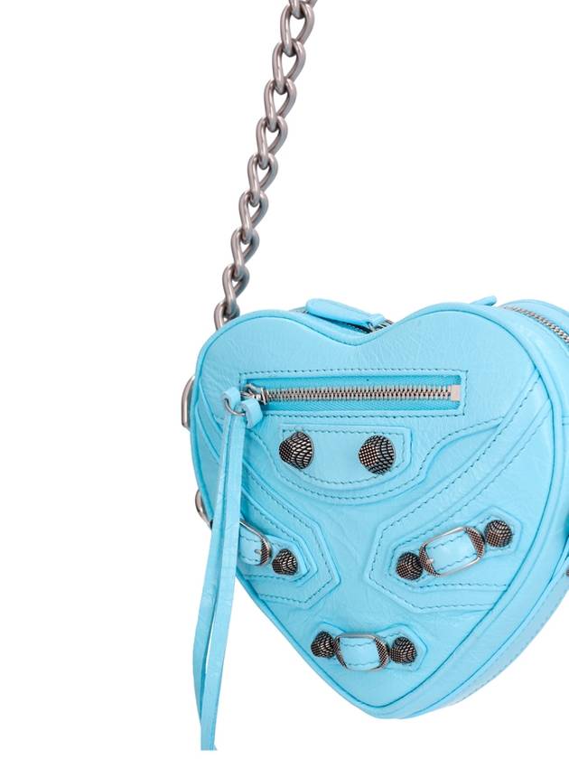 Balenciaga Le Cagole Heart Cross Mini Bag Blue