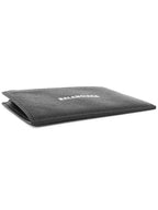 Balenciaga Logo Print Cash Card Wallet Black