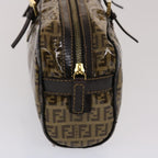 FENDI Zucchino Canvas Hand Bag Coated Canvas Brown  49107