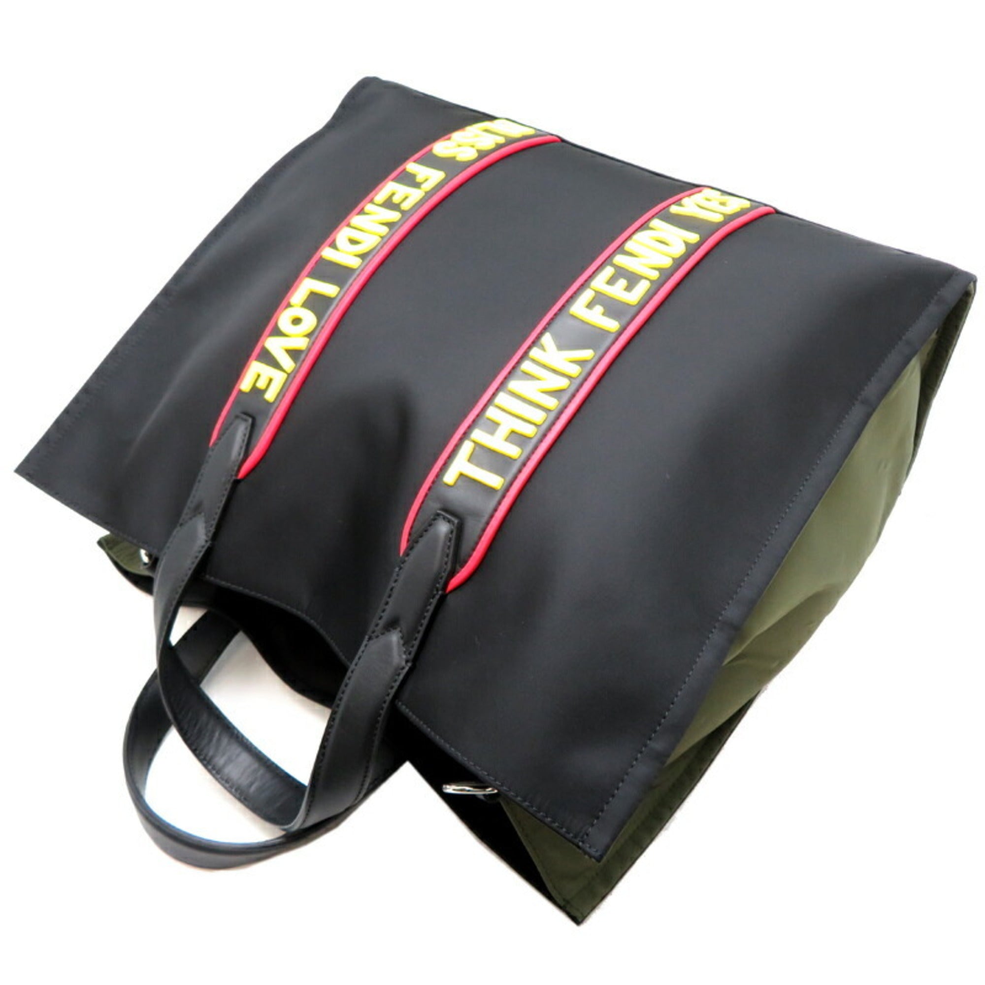 Fendi   yellow Nylon Leather Tote Bag ()