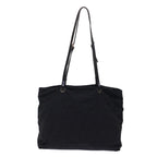 FENDI Zucchino Canvas Shoulder Bag Nylon Leather Black  49110
