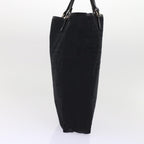 FENDI Zucchino Canvas Tote Bag Nylon Leather Black  49283