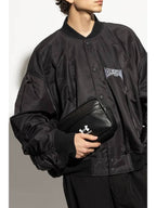 Balenciaga Balenciaga Cosmetic Bag With Logo, Men's, Black