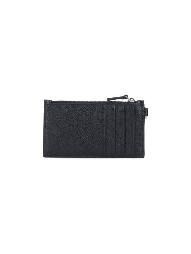 Balenciaga Wave Logo Strap Card Wallet Black