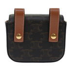 CELINE Mini Triomphe Belt Bag Pouch Triomphe Black  49435A