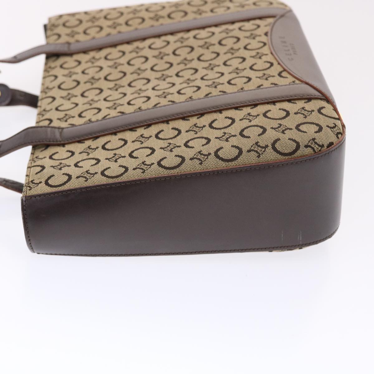 CELINE C Macadam Canvas Shoulder Bag Beige  49447