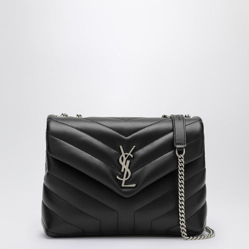 Saint Laurent Black/Silver Small Ysl Loulou Bag Women