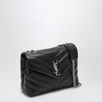 Saint Laurent Black/Silver Small Ysl Loulou Bag Women