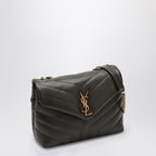 Saint Laurent Moss Green Small Ysl Loulou Bag Women
