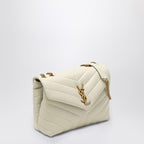 Saint Laurent Cream-Coloured Small Ysl Loulou Bag Women