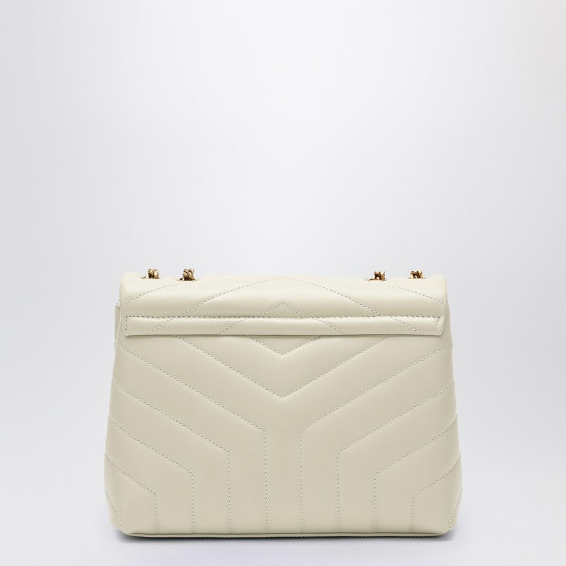 Saint Laurent Cream-Coloured Small Ysl Loulou Bag Women