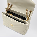 Saint Laurent Cream-Coloured Small Ysl Loulou Bag Women