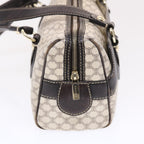 CELINE Macadam Canvas Shoulder Bag PVC Leather Cream Auth 49470