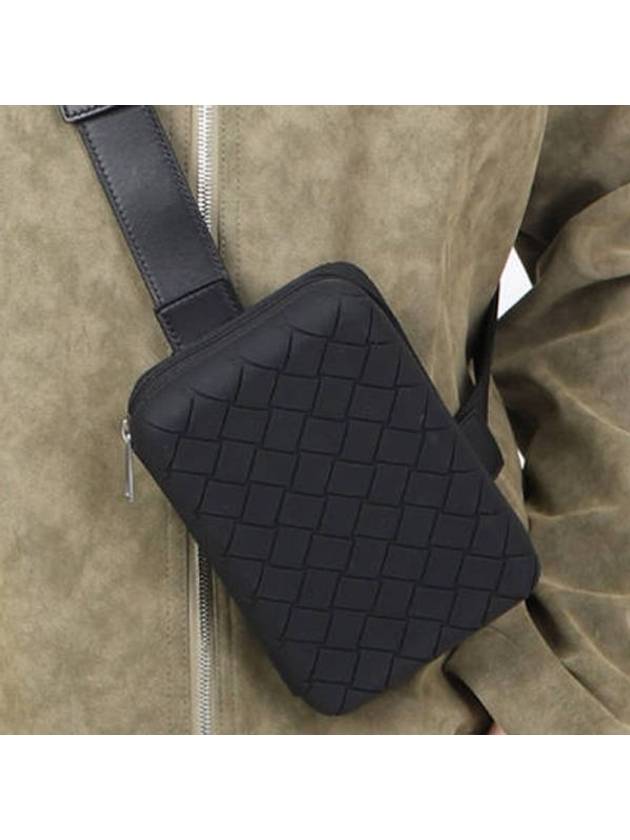 Bottega Veneta Tech Rubber Clutch Bag Black