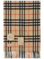 Burberry Badge Check Cashmere Scarf Sand