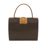 CELINE Macadam Canvas Hand Bag PVC Leather Brown  49820