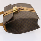 CELINE Macadam Canvas Hand Bag PVC Leather Brown  49820