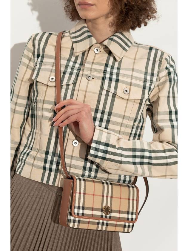 Burberry Check Cross Bag Beige