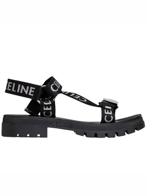 CELINE Leo Strappy Sandals Black