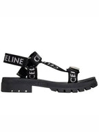 CELINE Leo Strappy Sandals Black