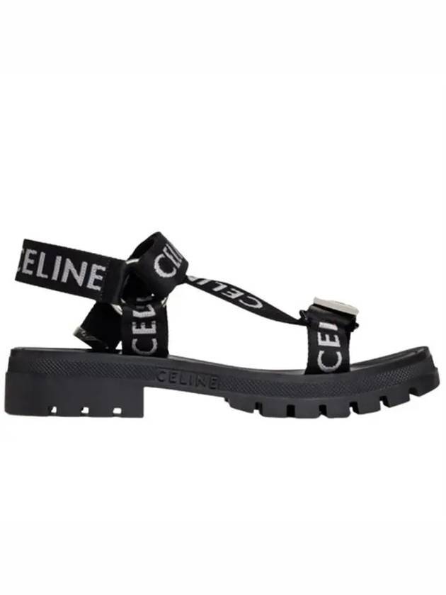 CELINE Leo Strappy Sandals Black