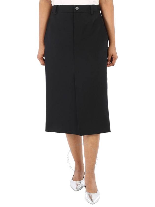 Balenciaga overlap long H-line skirt black