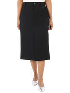 Balenciaga overlap long H-line skirt black