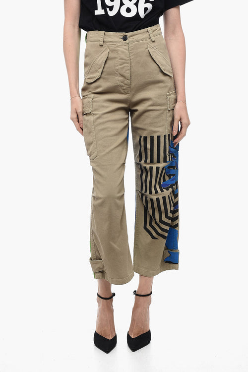 Dior Cargo Pants with FLOWER POP Pattern