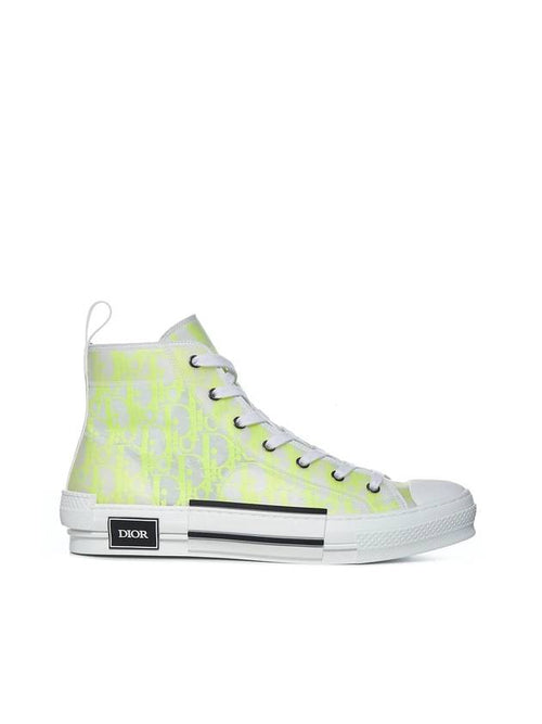Oblique B23 High Top Sneakers Yellow Dior
