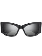 Balenciaga Sunglasses BB0327S 003 GRAY GRAY SILVER