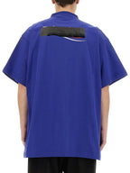 Balenciaga Gaffer Political Campaign Short Sleeve T-Shirt Blue