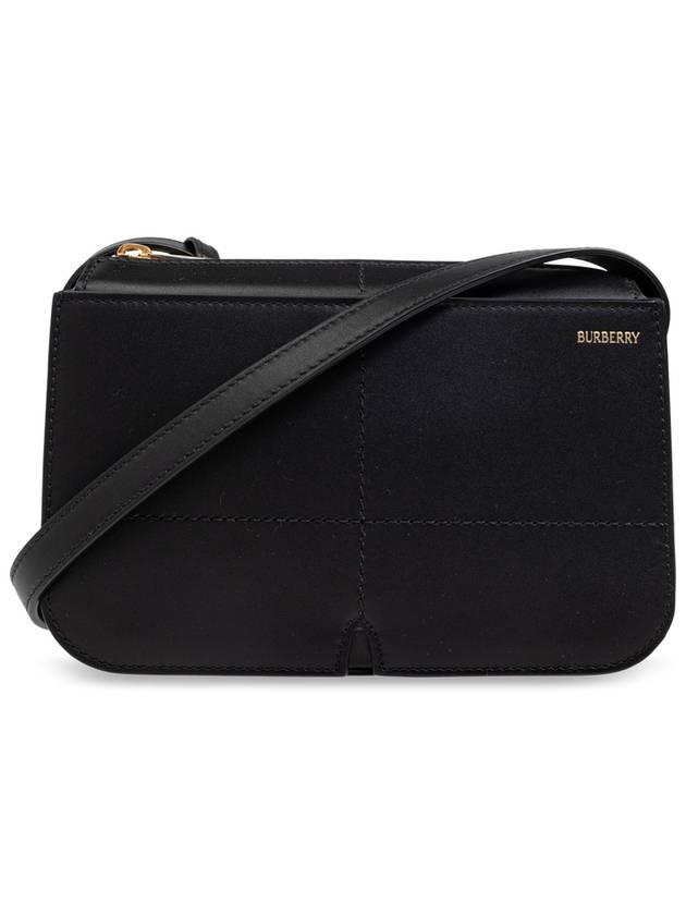 Burberry Snip Leather Cross Bag Sand Black