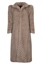 BALENCIAGA Faux Fur Coat Beige