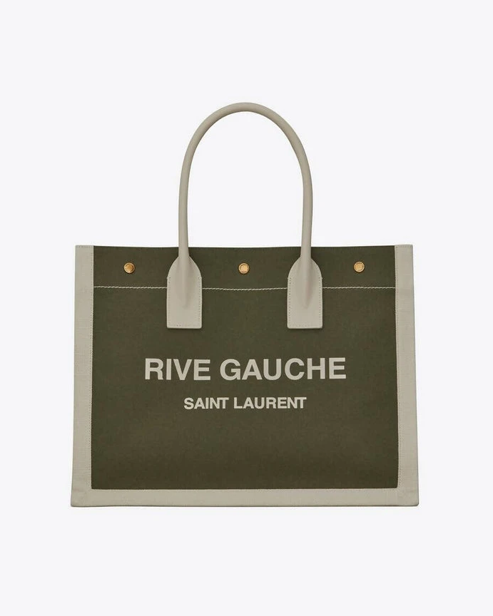 Saint Laurent Rive Gauche recycled canvas with logo bag