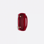 Mini Lady Dior Bag Cherry Red Patent Cannage Calfskin