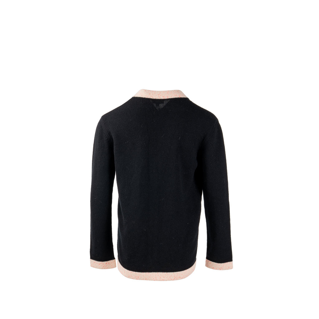 Chanel size 34 20S cardigan cashmere black / pink