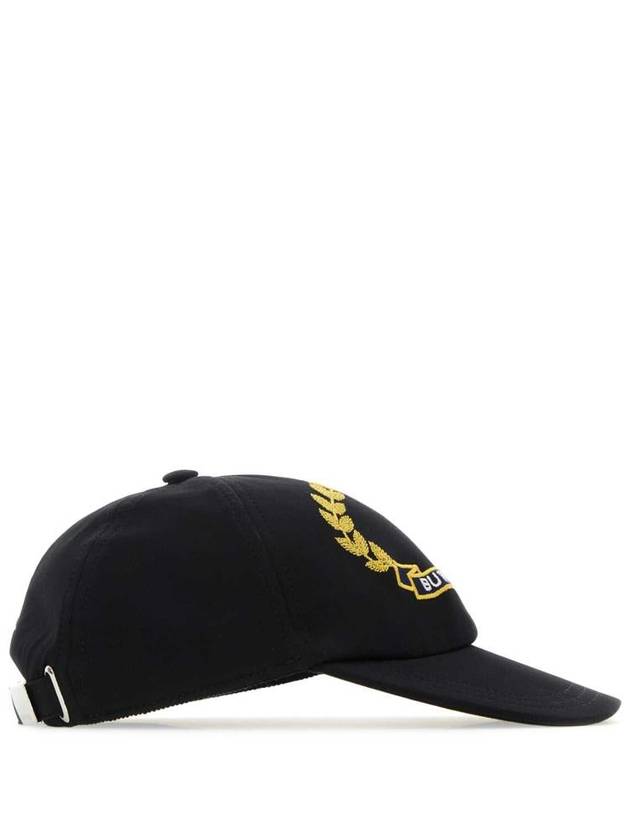 Burberry BLACK Black cotton baseball cap 8069377 A1189