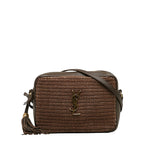 Saint Laurent Cassandra Tassel  Shoulder Bag 612542 Brown Raffia Leather