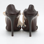 Saint Laurent Leather Sandal 35  Brown 503754