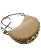 Fendi Fendigraphy Leather Small Tote Bag Beige