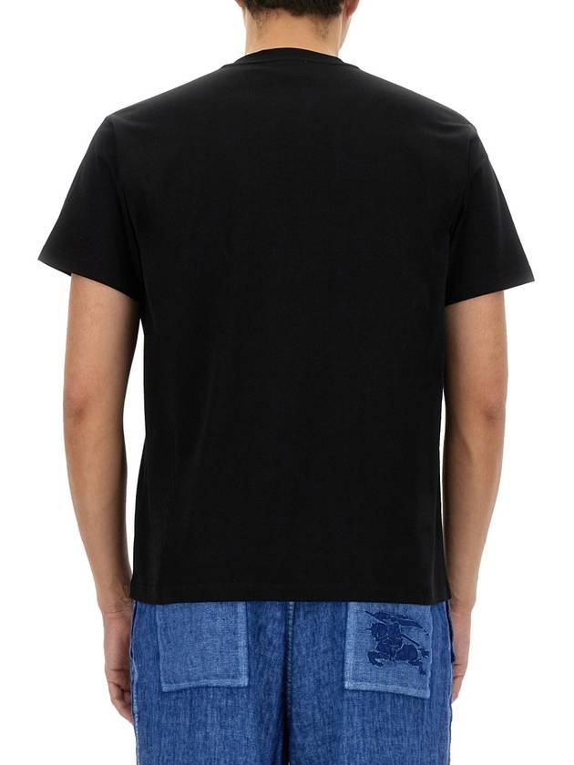 Burberry Logo Print Cotton Short Sleeve T-Shirt Black